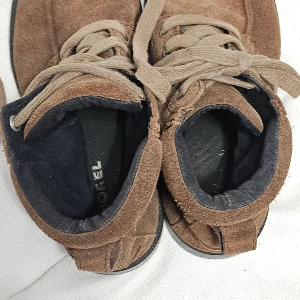 Sorel Madson Moc Toe Lace Up Boots Brown Suede Ankle Hiking NY2997 256‎ Kids 3